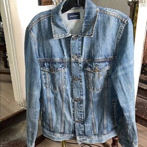 J Crew Distressed Denim Jacket Men’s Size Small